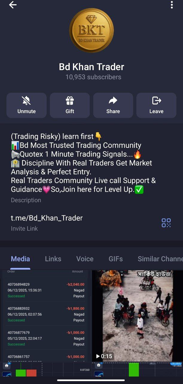 BKT Telegram Channel - Bd Khan Trader
